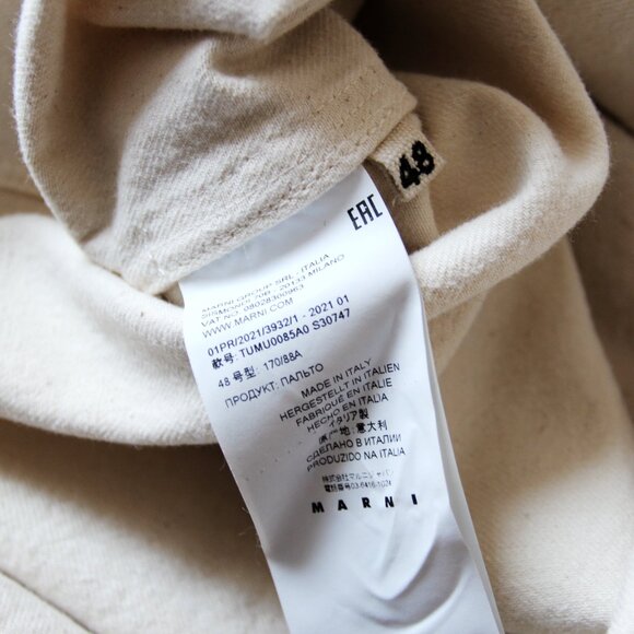 BNWT SS21 MARNI OFF WHITE DENIM TRENCH COAT 48 & 50 - Picture 12 of 15
